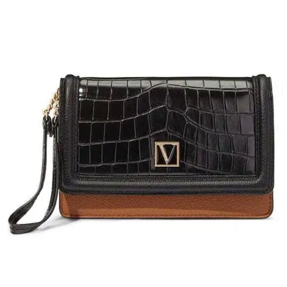 Victoria’s Secret Limited Edition Phone Wristled Wallet Croc Colorblock - Picture 4 of 6